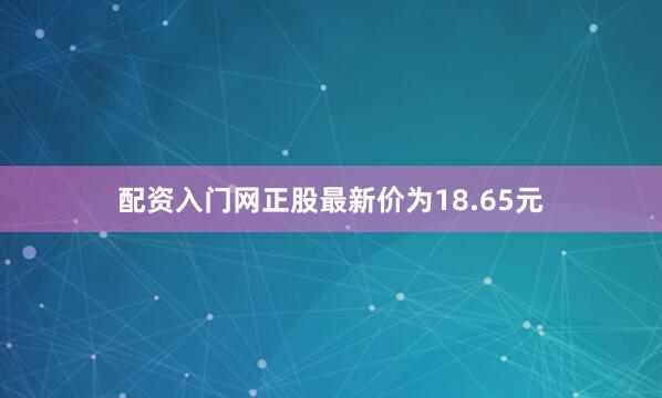 配资入门网正股最新价为18.65元